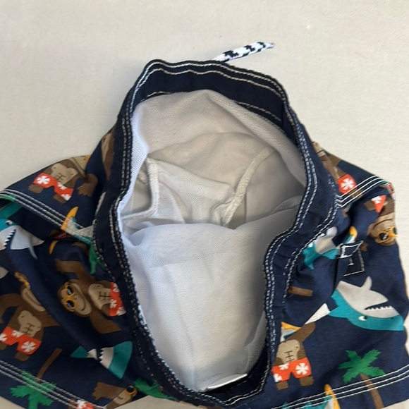 Gymboree - LIKE NEW - Blue and White Fun Patterned Shorts/Swim trunks - Picture 4 of 4